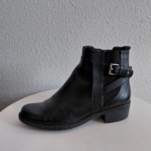 Anne Klein Shoes - Anne Klein Black Leather Ankle Boots